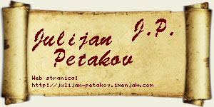 Julijan Petakov vizit kartica